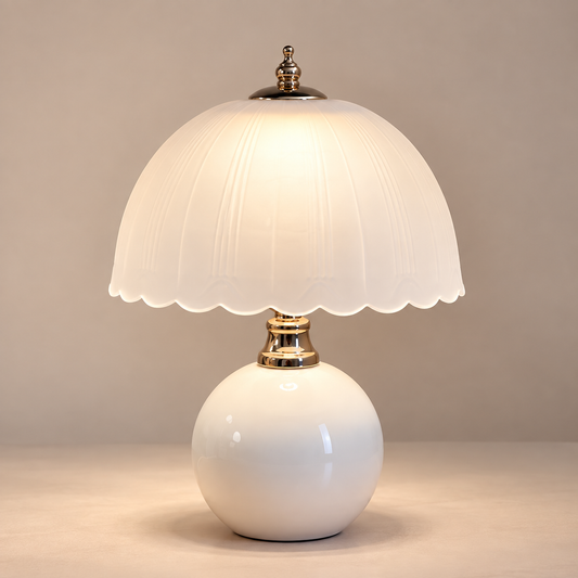 Lampe de Chevet en Céramique Dôme - Coupole - Blanc | Cocon de Lune