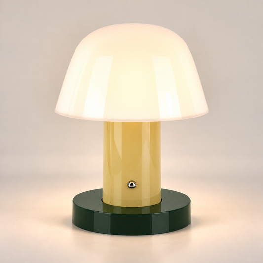 Lampe de Chevet Champignon Rechargeable - ForestLight | Cocon de Lune - Jaune et Vert
