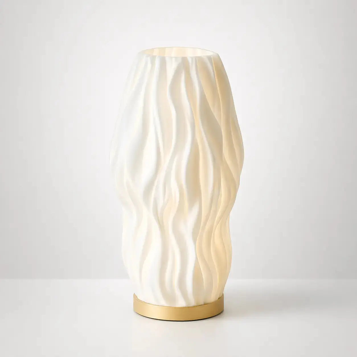 Lampe de Chevet Design-Spirale Élégante et Moderne Plissée