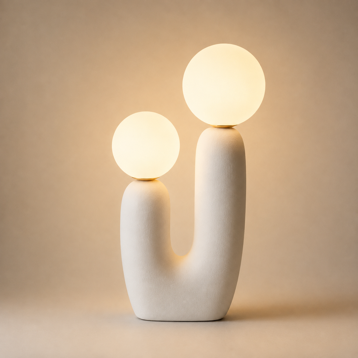 Lampe de chevet Duo de Lune, détail des globes | Cocon de Lune
