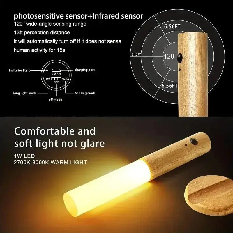 Lampe de Chevet en Bois - Brindille - Cocon de Lune