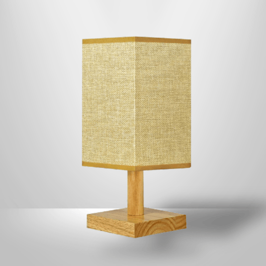 Lampe de Chevet en Bois - Clair de Bois | Cocon de Lune Jaune / 3 Couleurs