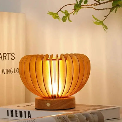 Lampe de Chevet en Bois - Fleur de Bois - Cocon de Lune