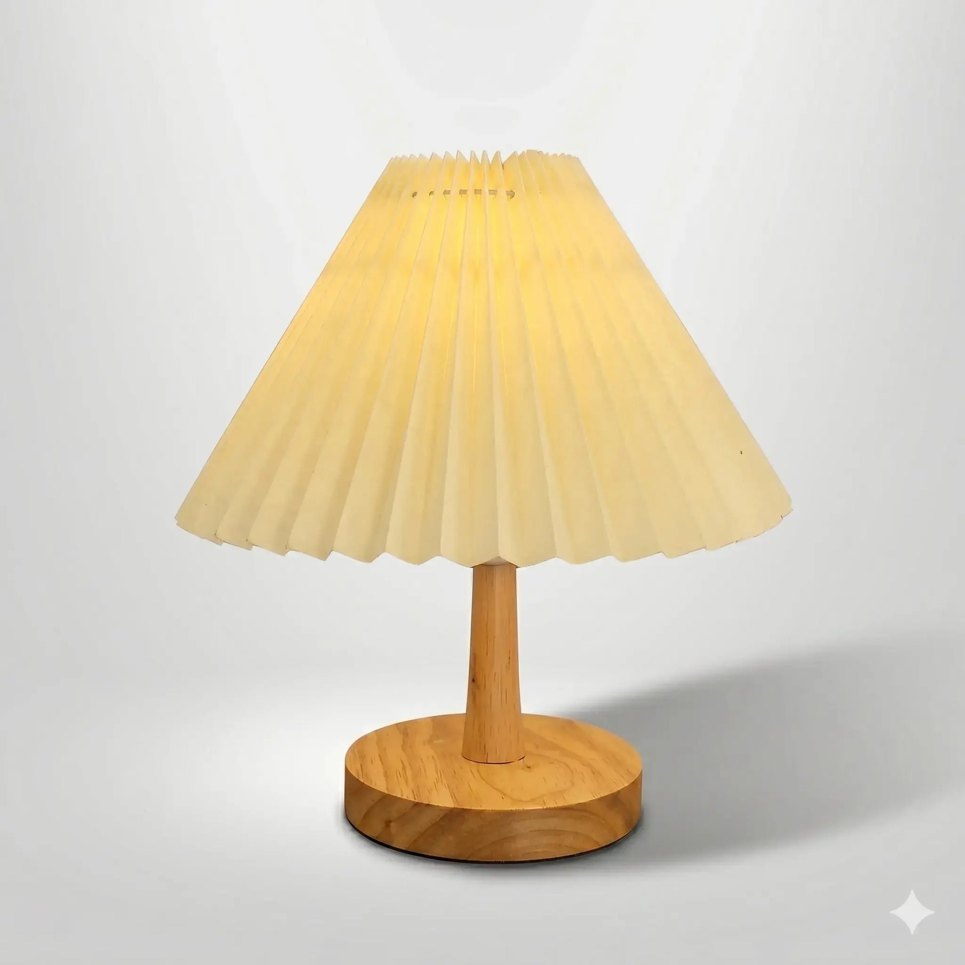 Lampe de Chevet en Bois - Lumière Forestière | Cocon de Lune Blanc / Lumière Chaude