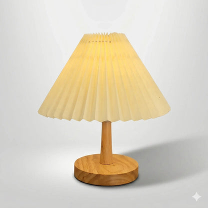 Lampe de Chevet en Bois - Lumière Forestière | Cocon de Lune Blanc / Lumière Chaude