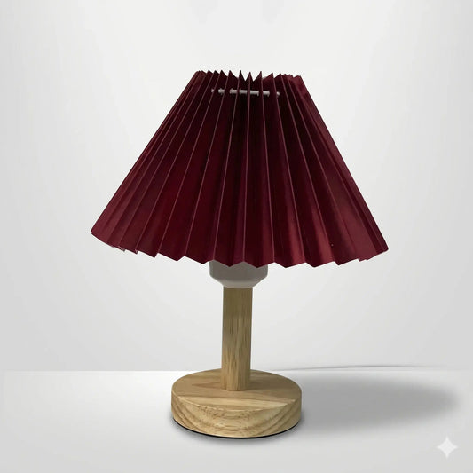 Lampe de Chevet en Bois - Lumière Forestière | Cocon de Lune Rouge / Lumière Chaude