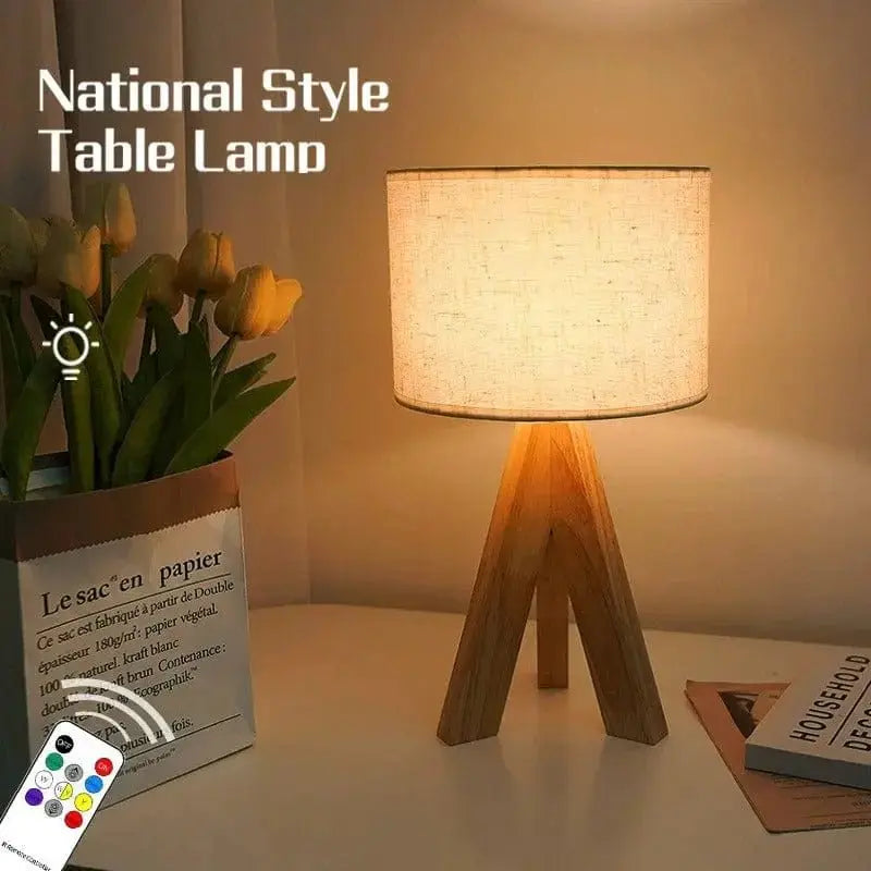 Lampe de Chevet en Bois - Pin Doré - Cocon de Lune