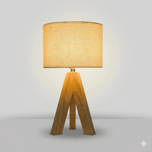 Lampe de Chevet en Bois - Pin Doré | Cocon de Lune A / 3 Couleurs