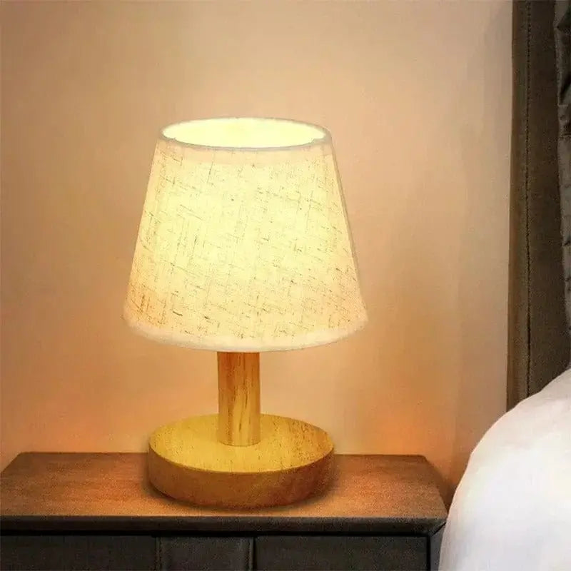 Lampe de Chevet en Bois - Tronc Clair - Cocon de Lune