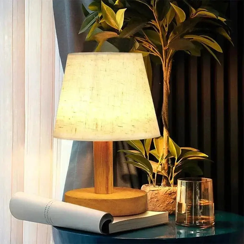 Lampe de Chevet en Bois - Tronc Clair - Cocon de Lune