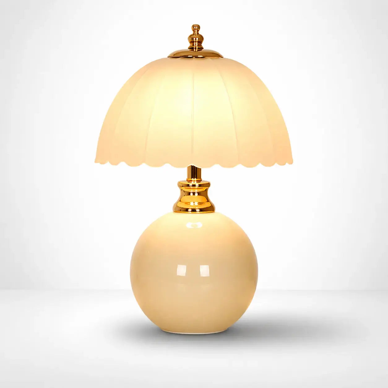 Lampe de Chevet en Céramique - Coupole | Cocon de Lune Crème