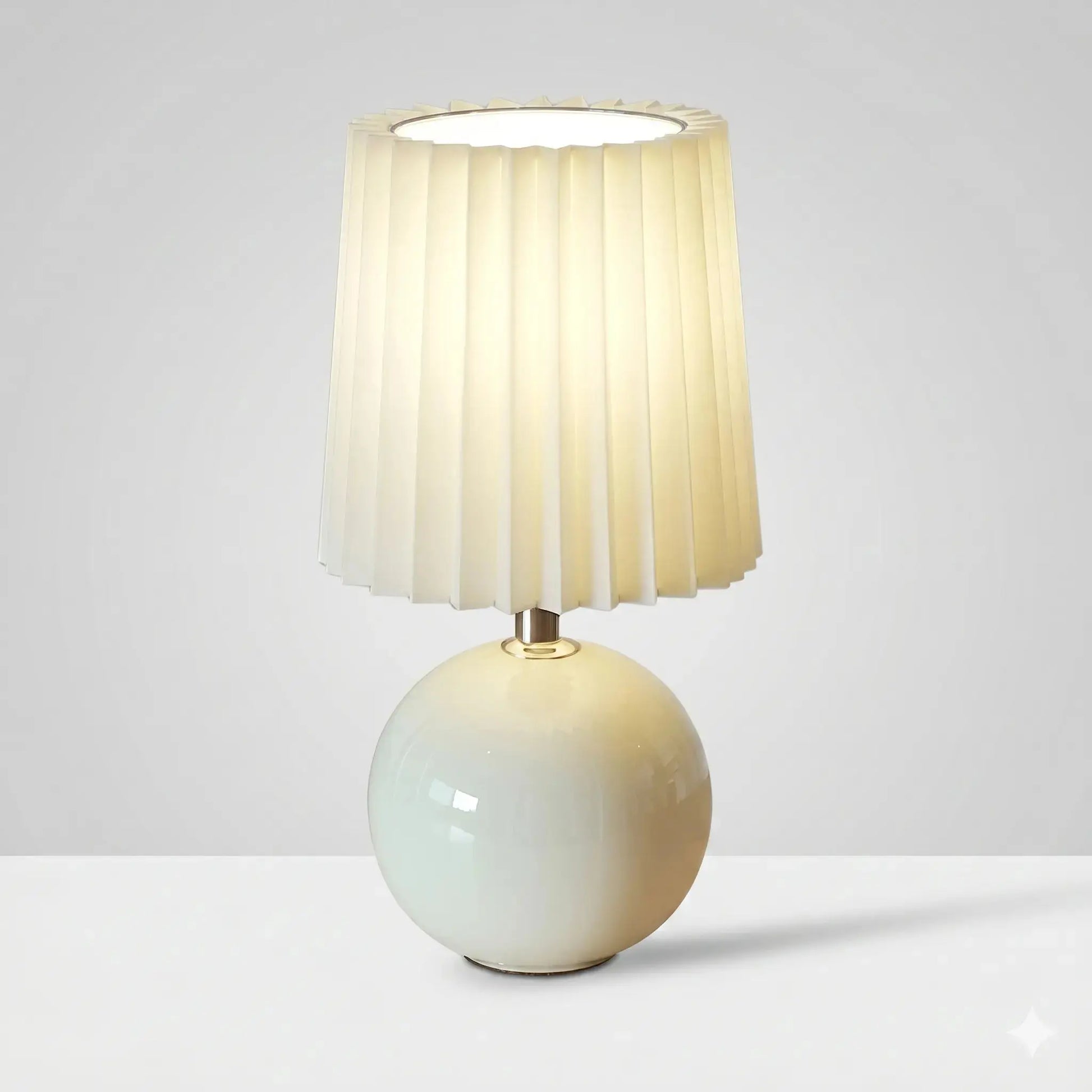 Lampe de Chevet en Céramique Émaillée - Émail Doux | Cocon de Lune Beige