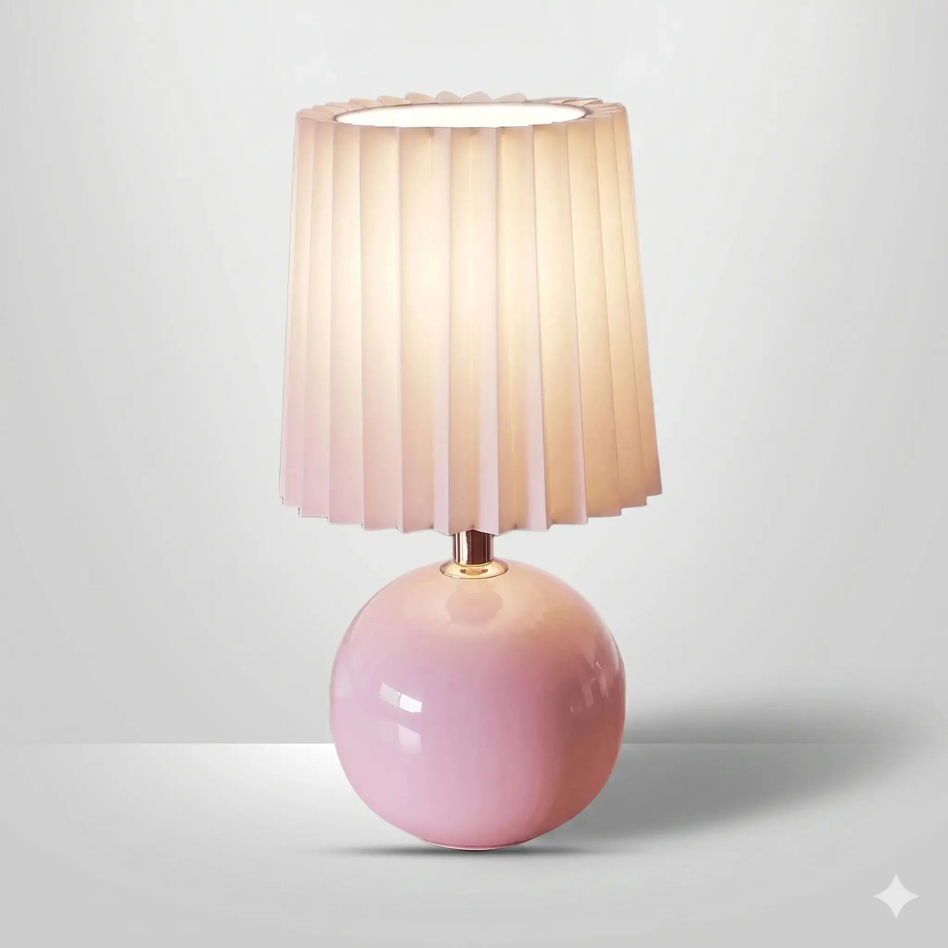 Lampe de Chevet en Céramique Émaillée - Émail Doux | Cocon de Lune Rose