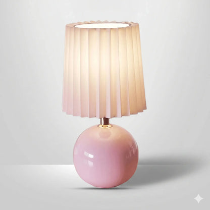 Lampe de Chevet en Céramique Émaillée - Émail Doux | Cocon de Lune Rose