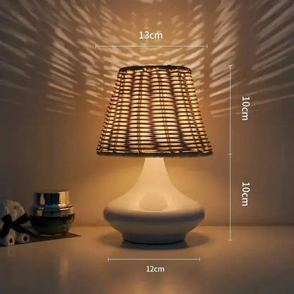 Lampe de Chevet en Rotin Bohème - Fleur de Rotin | Cocon de Lune