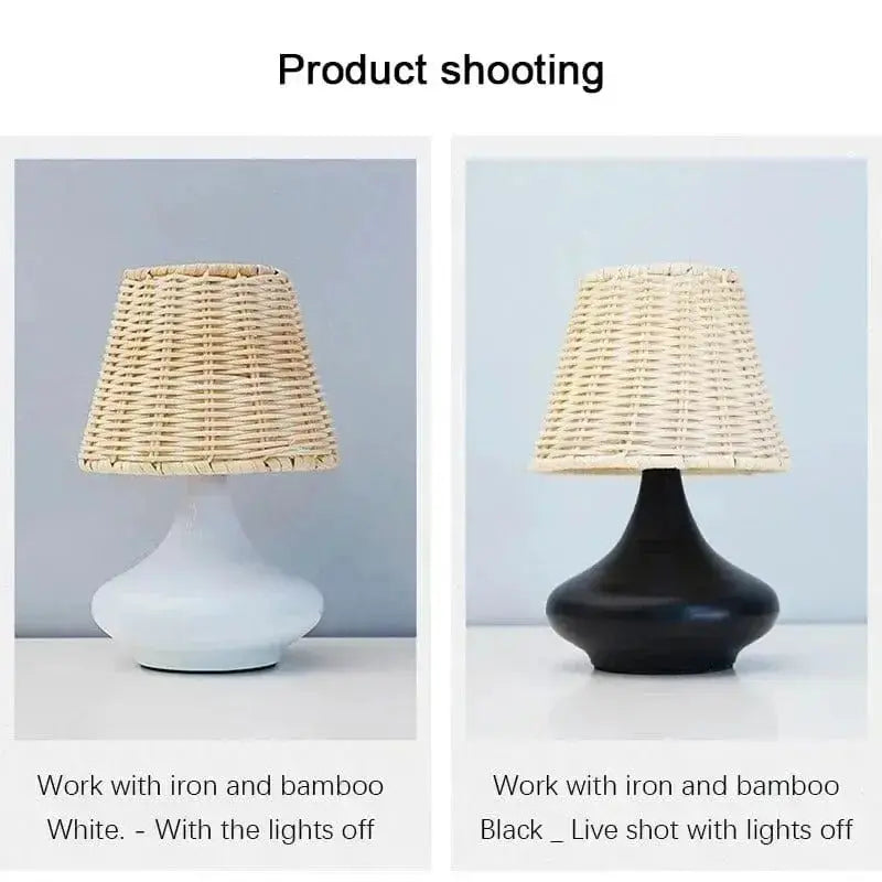 Lampe de Chevet en Rotin Bohème - Fleur de Rotin | Cocon de Lune