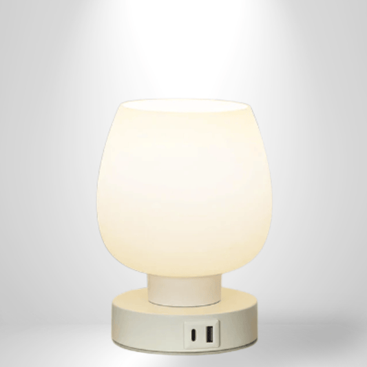 Lampe de Chevet en Verre - Clair de Lune | Cocon de Lune USB interface