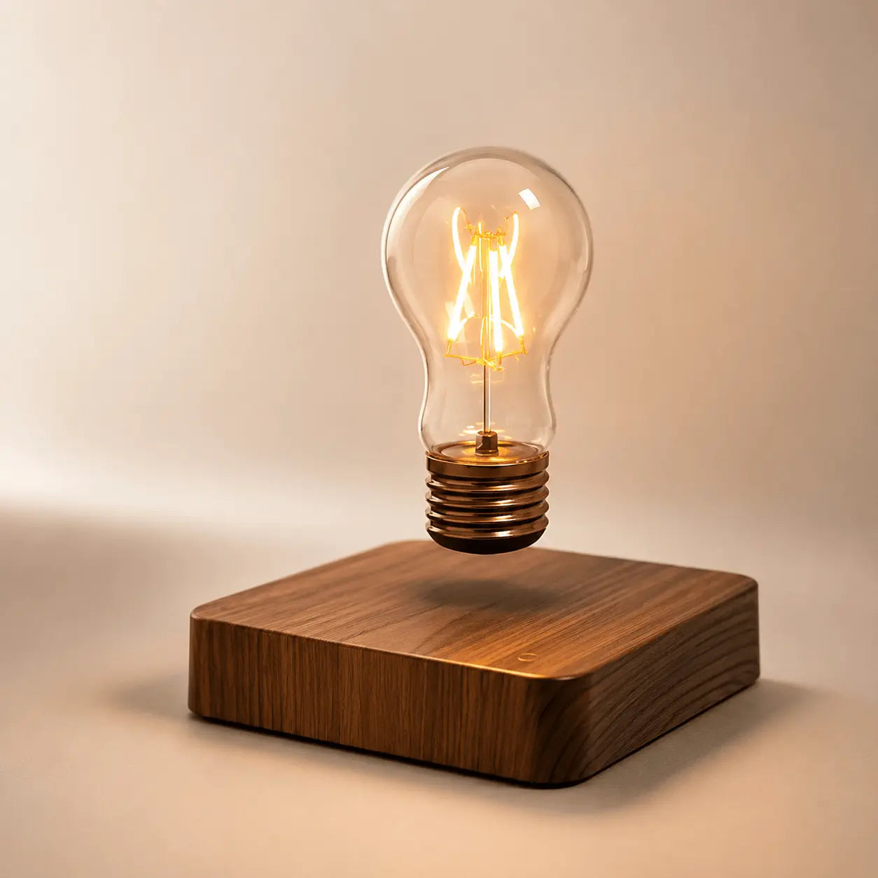 Lampe de Chevet Industrielle Lévitation – Ampoule Flottante - Cocon de  Socle carré
