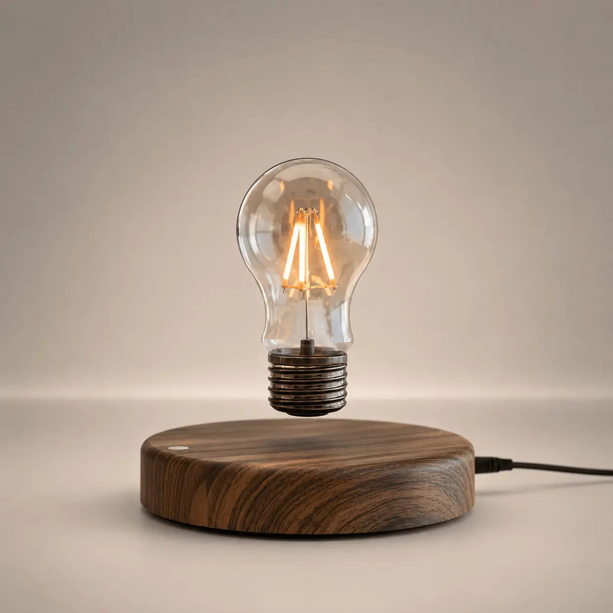 Lampe de Chevet Industrielle Lévitation – Ampoule Flottante - Cocon de  Socle rond