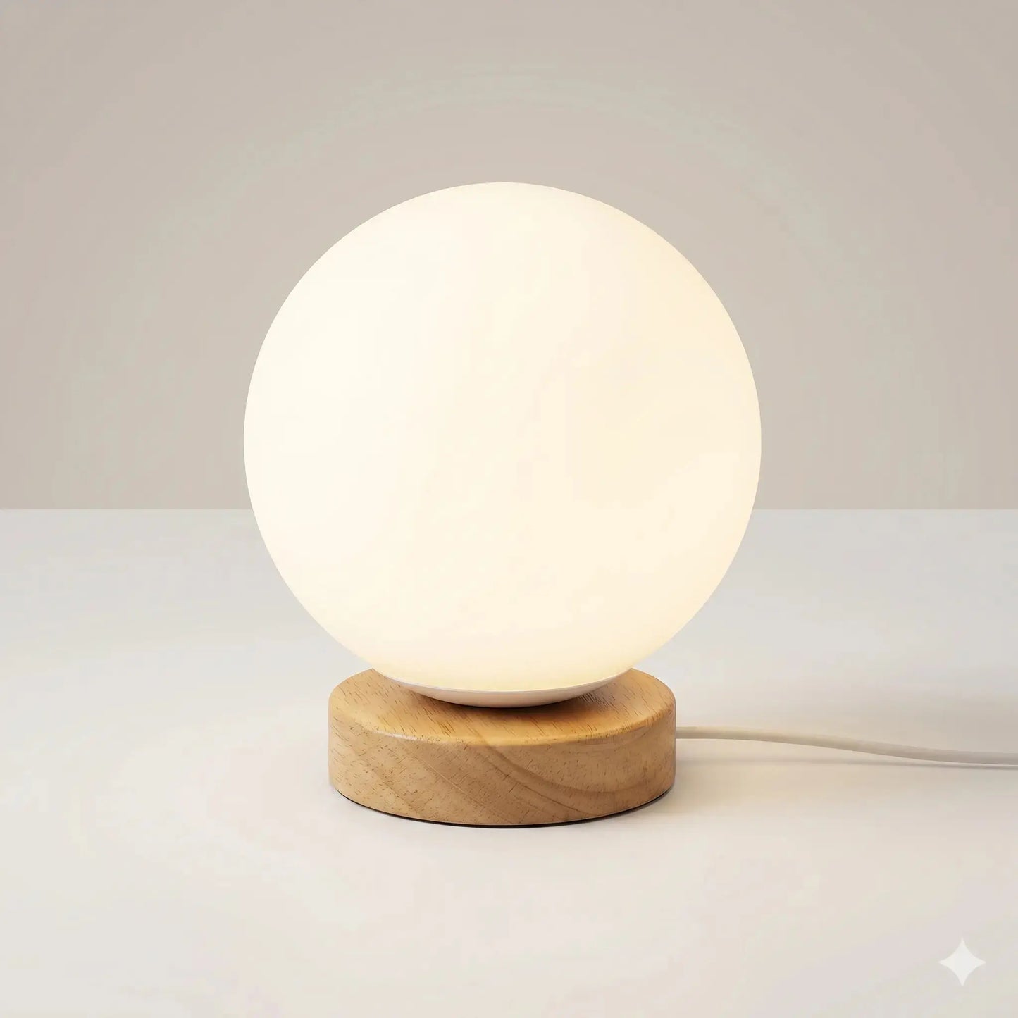 Lampe de Chevet LED - Éclat Perlé | Cocon de Lune 3 Couleurs