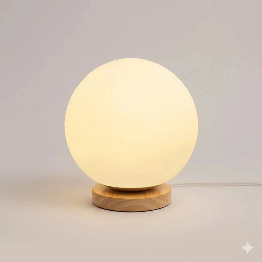 Lampe de Chevet LED - Éclat Perlé | Cocon de Lune Lumière Chaude