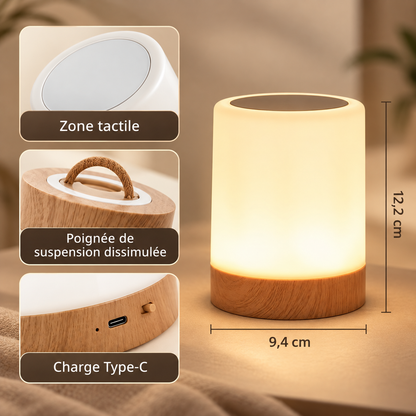 Lampe de Chevet LED - Lumière Naturelle | Cocon de Lune Dimensions