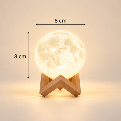 Lampe de Chevet Lune 16 Couleurs - Bois de Lune | Cocon de Lune - taille 8 cm