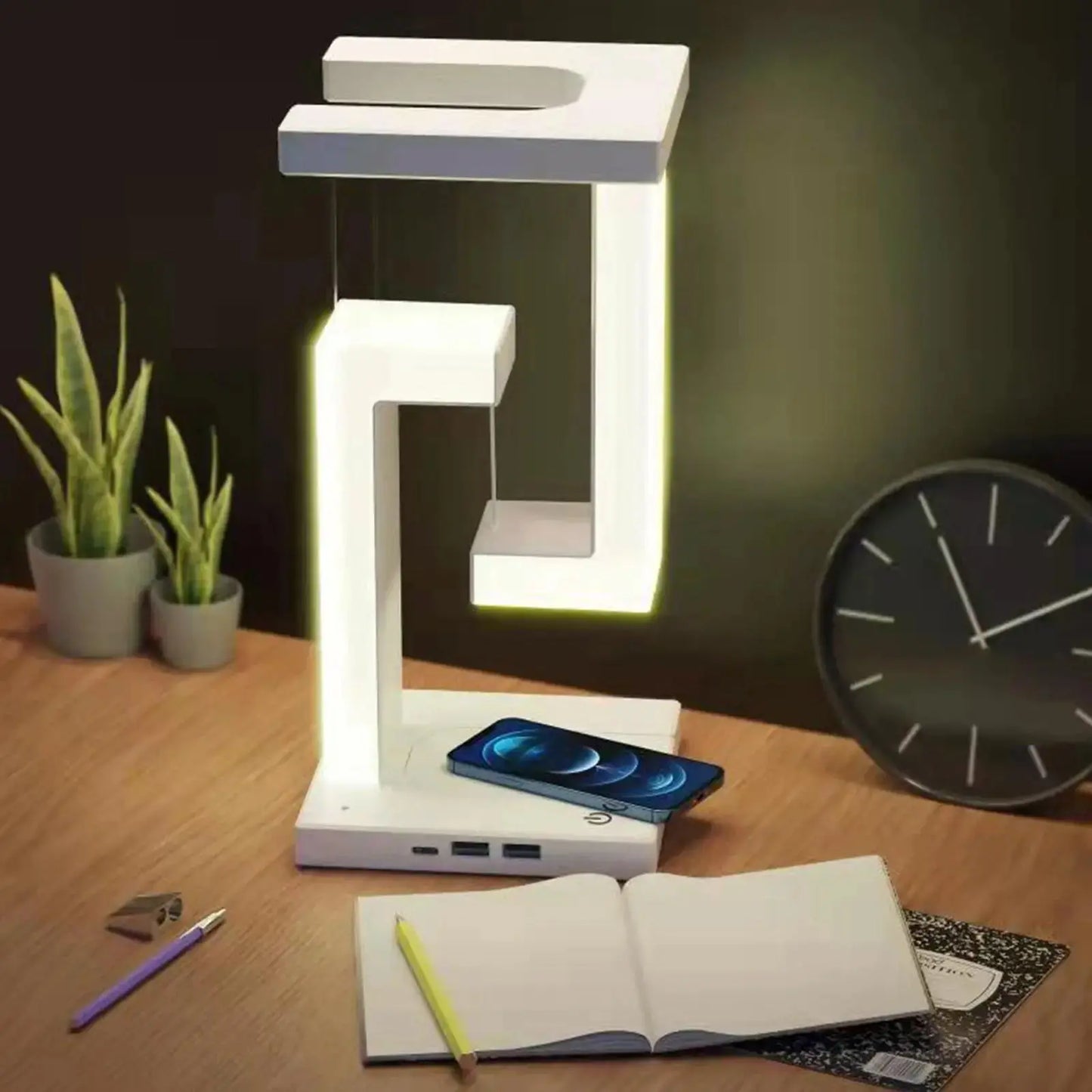 Lampe de Chevet Moderne Blanche à Effet Suspendu - Stream - Cocon de 