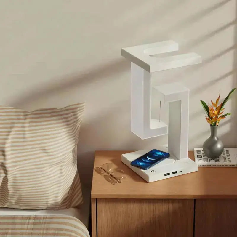 Lampe de Chevet Moderne Blanche à Effet Suspendu - Stream - Cocon de 