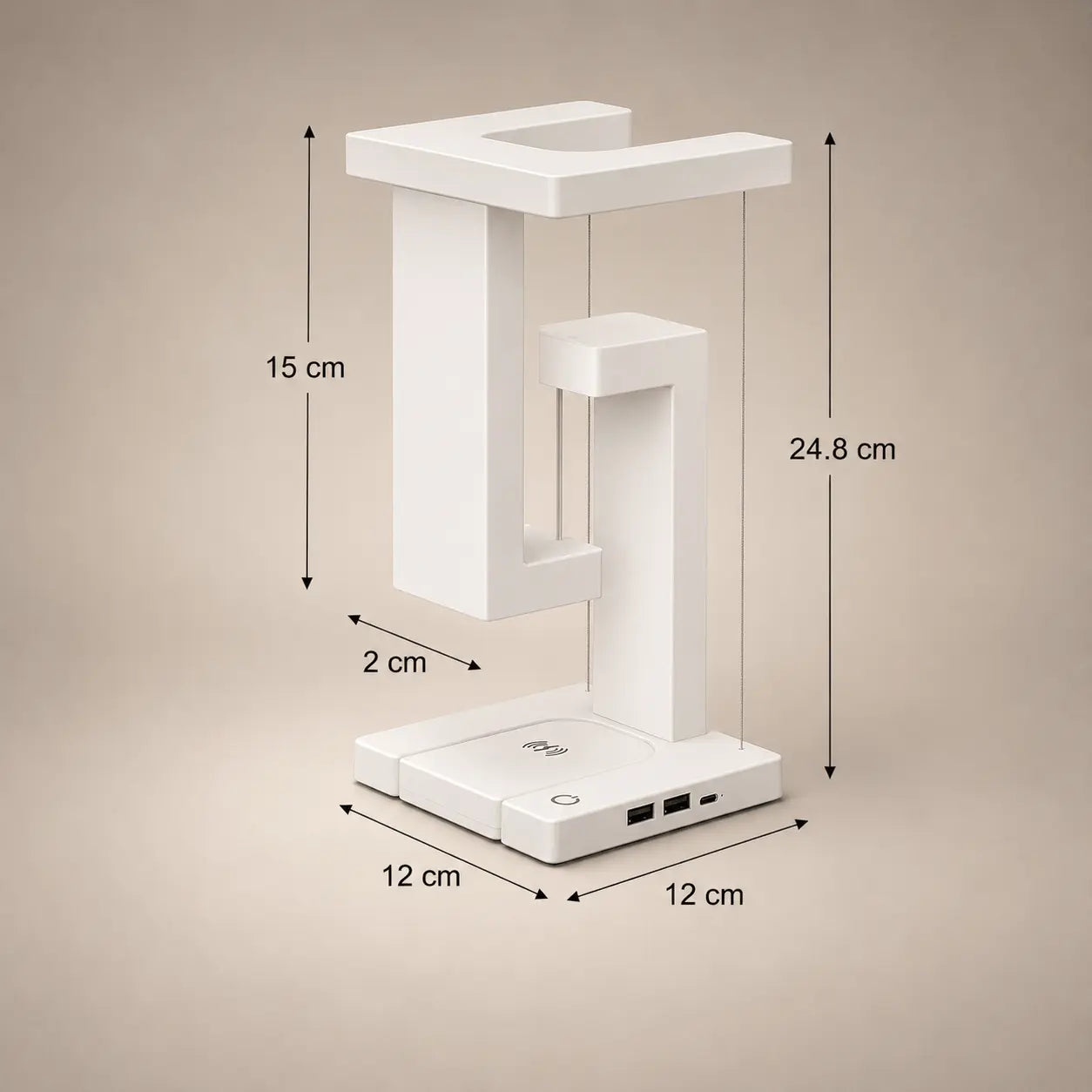 Lampe de Chevet Moderne Blanche à Effet Suspendu - Stream - Cocon de 