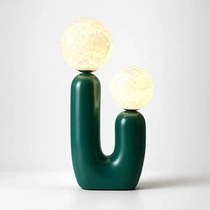Lampe de Chevet en Verre Soufflé Design Sculptural - Duo de Lune | Cocon de Lune Lune Vert