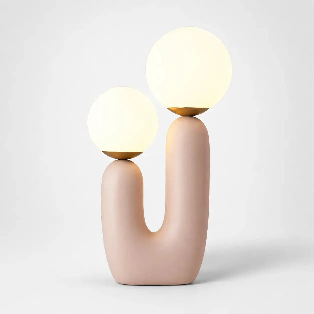 Lampe de Chevet en Verre Soufflé Design Sculptural - Duo de Lune | Cocon de Lune Verre Rose