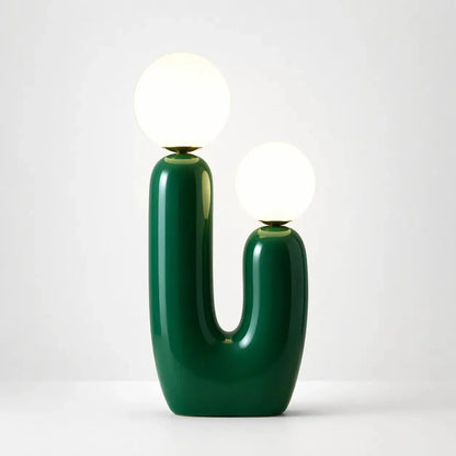 Lampe de Chevet en Verre Soufflé Design Sculptural - Duo de Lune | Cocon de Lune Verre Vert