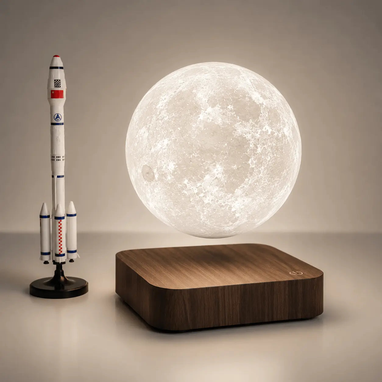 Lampe de Chevet Moderne Lune Lévitation – Lune Douce - Cocon de Lune