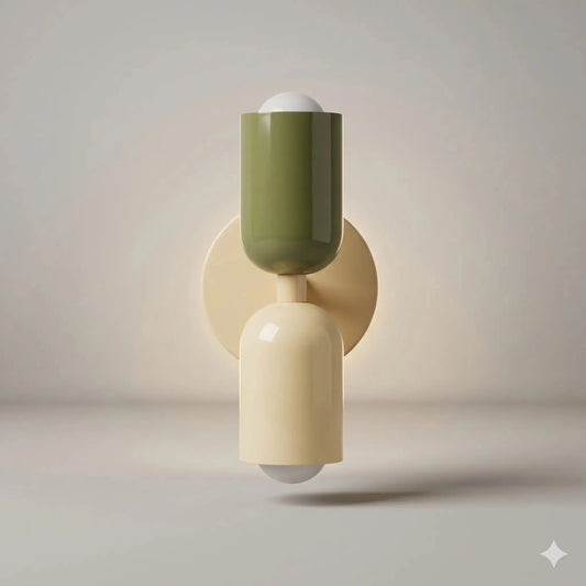 Lampe de Chevet Murale-ArkaWall élégante et pratique Vert/Blanc