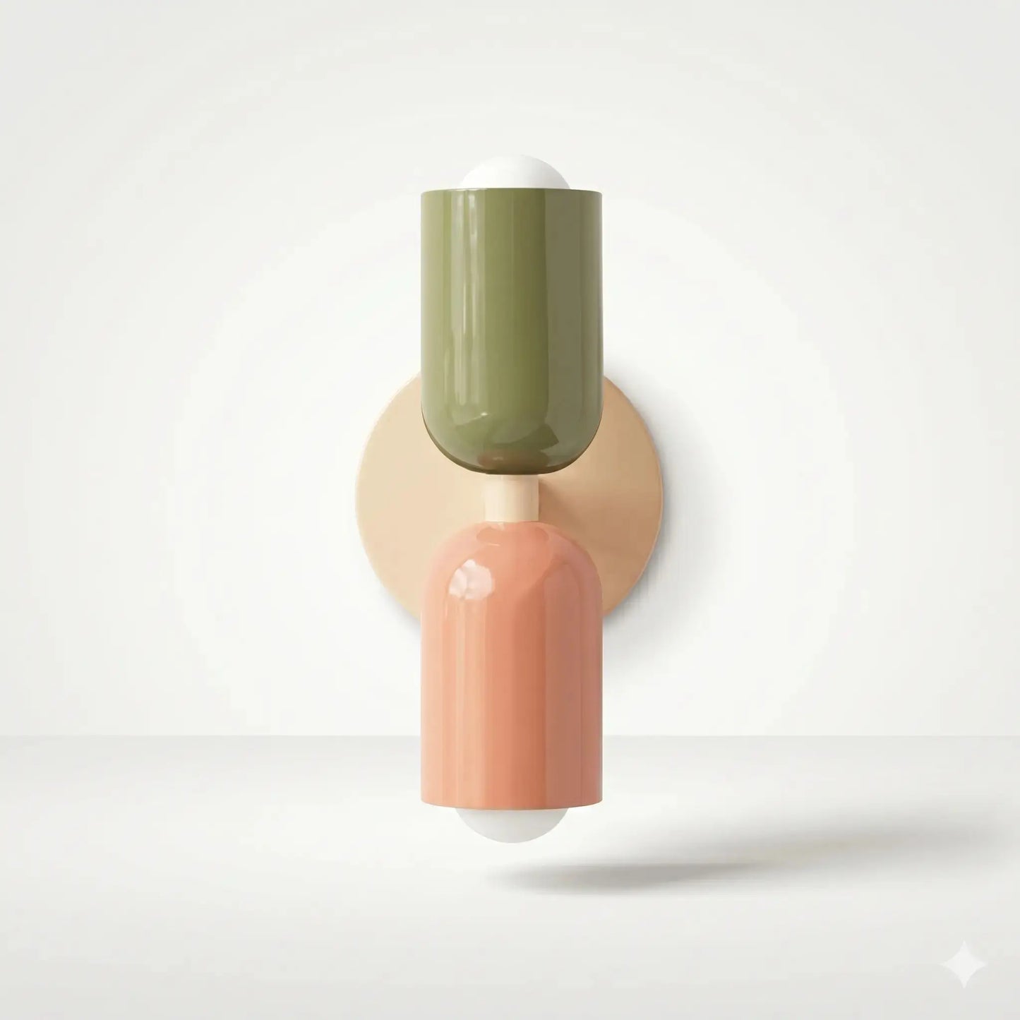 Lampe de Chevet Murale Design - ArkaWall | Cocon de Lune Vert/Rose
