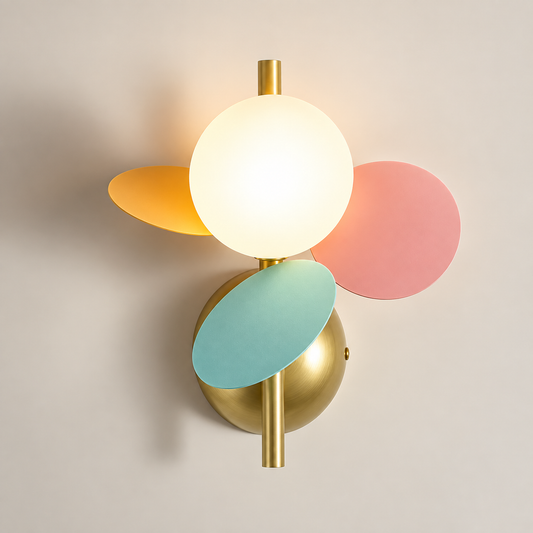 Lampe de Chevet Murale Dorée à Pétales - WallPure | Cocon de Lune - Multicolore 1 globe