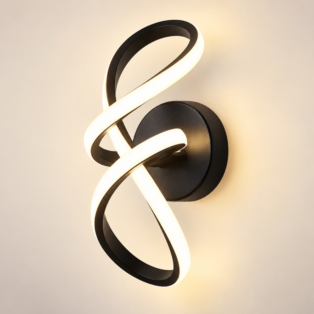 Lampe de Chevet Murale LED Ruban Design - LoftWall | Cocon de Lune - Noir