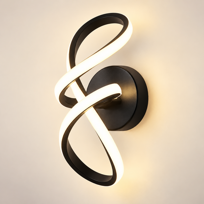 Lampe de Chevet Murale LED Ruban Design - LoftWall | Cocon de Lune - Noir