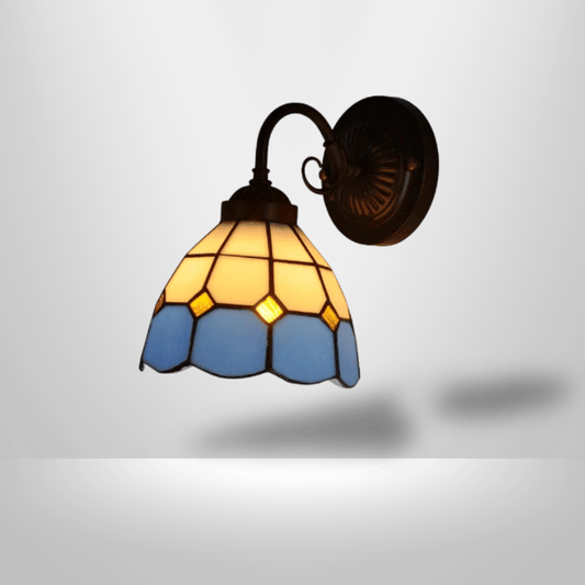 Lampe de Chevet Murale - LightWall | Cocon de Lune Ecaille Bleu/Jaune