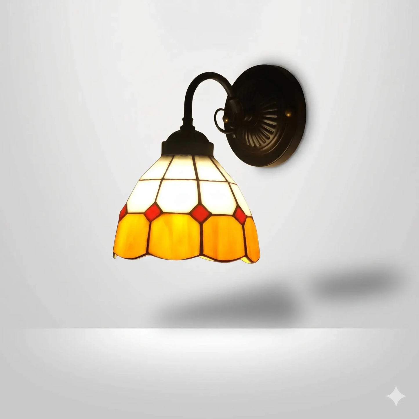 Lampe de Chevet Murale Vitrail Écaille - LightWall | Cocon de Lune Ecaille Jaune