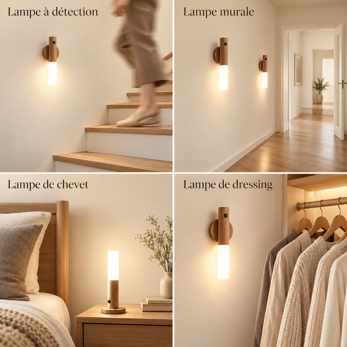 Lampe de Chevet Murale Magnétique Amovible - Brindille | Cocon de Lune - Chevet, couloir, escalier, dressing