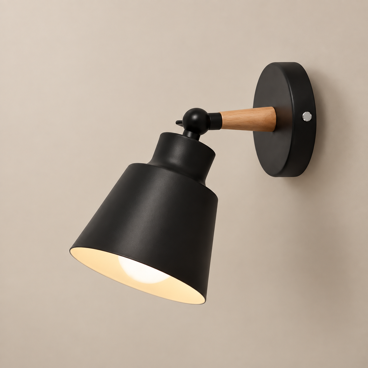 Lampe de Chevet Murale Orientable - Rameau - Noir | Cocon de Lune