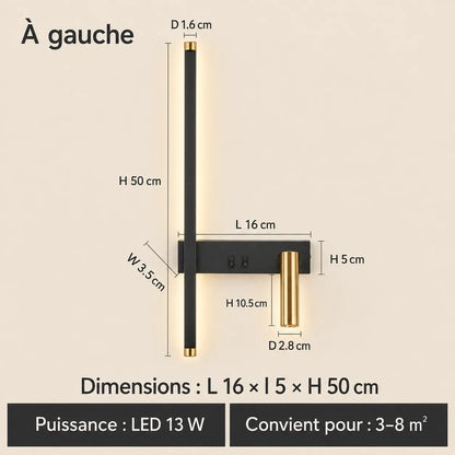 Lampe de Chevet Murale Liseuse Orientable - WallLux Cocon de Lune