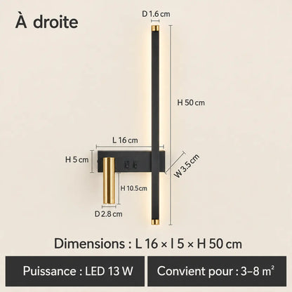Lampe de Chevet Murale Liseuse Orientable - WallLux Cocon de Lune