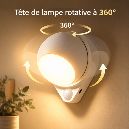 Tête de lampe rotative à 360° de la WallSoft pour orienter la lumière | Cocon de Lune
