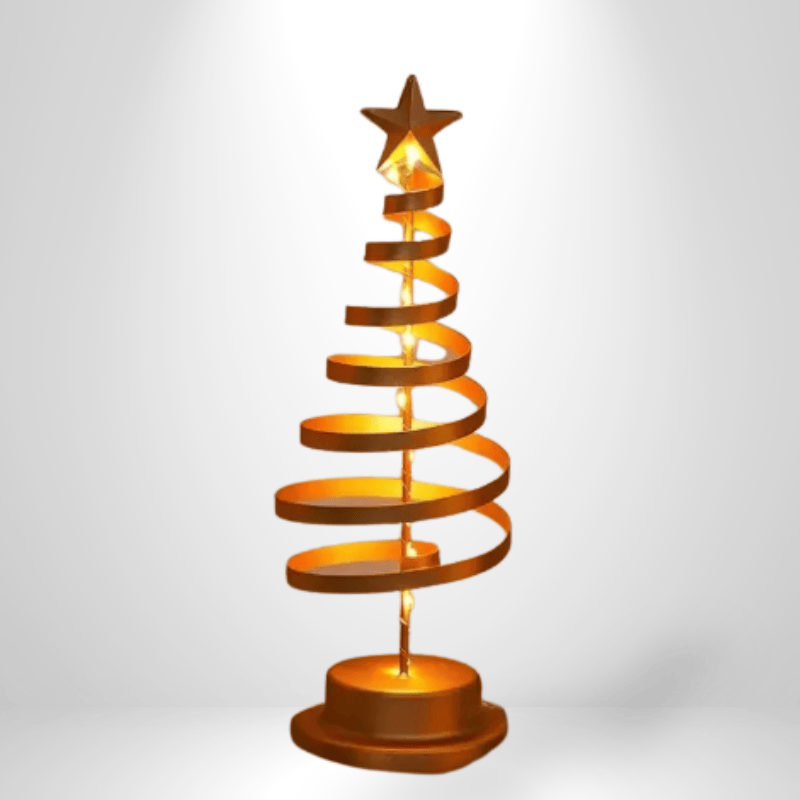 Lampe de Chevet Originale - PopLight | Cocon de Lune Arbre spirale Or