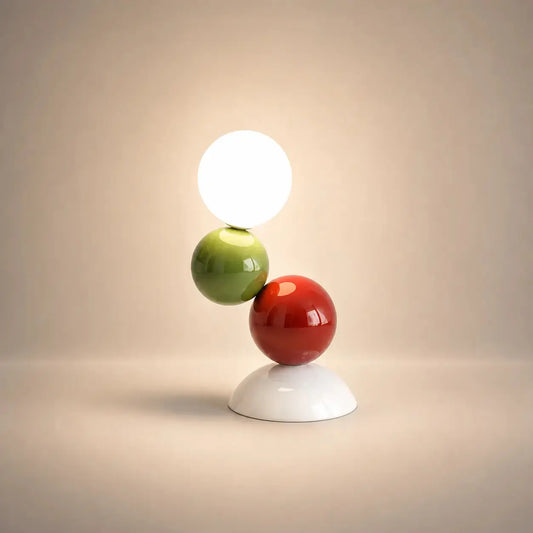 Lampe de Chevet Originale - Spheria | Cocon de Lune Rouge-Vert