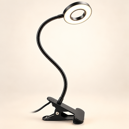 Lampe de Chevet Pince Col de Cygne USB - Pince Lumière | Cocon de Lune - Noire