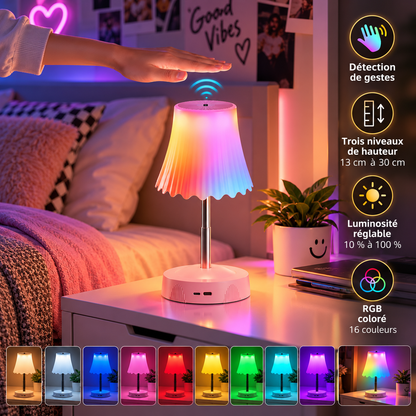 Sensor : détection de gestes, hauteur de 13 à 30 cm, luminosité de 10 à 100 % et 16 couleurs RGB | Cocon de Lune